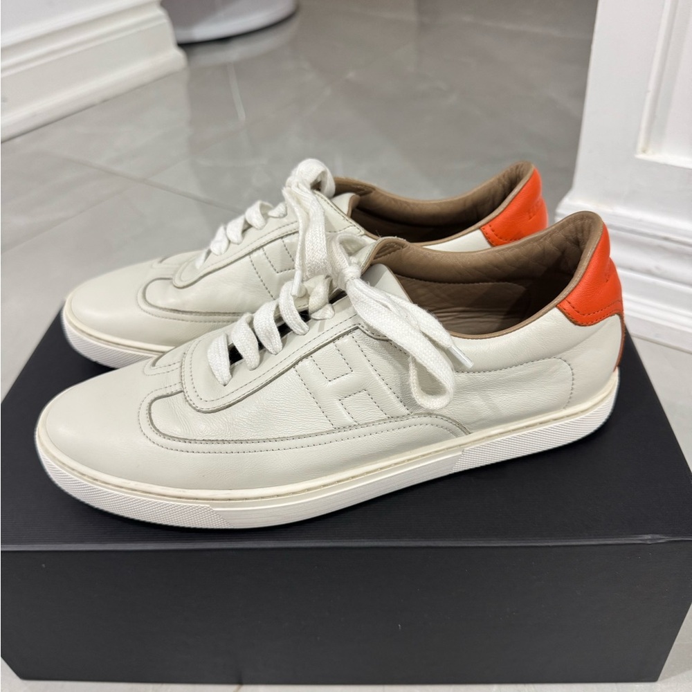 Hermès Quicker sneaker - Blanc / Orange - Men’s Size 41 (US 8)